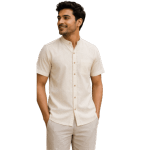Men’s Handloom Cotton Shirt – Heritage Ivory
