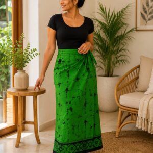 Women’s Handloom Lungi– Island Green
